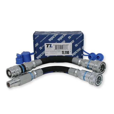 TL110 3/8" Flat Face ISO16028 to 1/2" ISO5675 Ag style Hydraulic Quick Connect Coupler Adapter Set