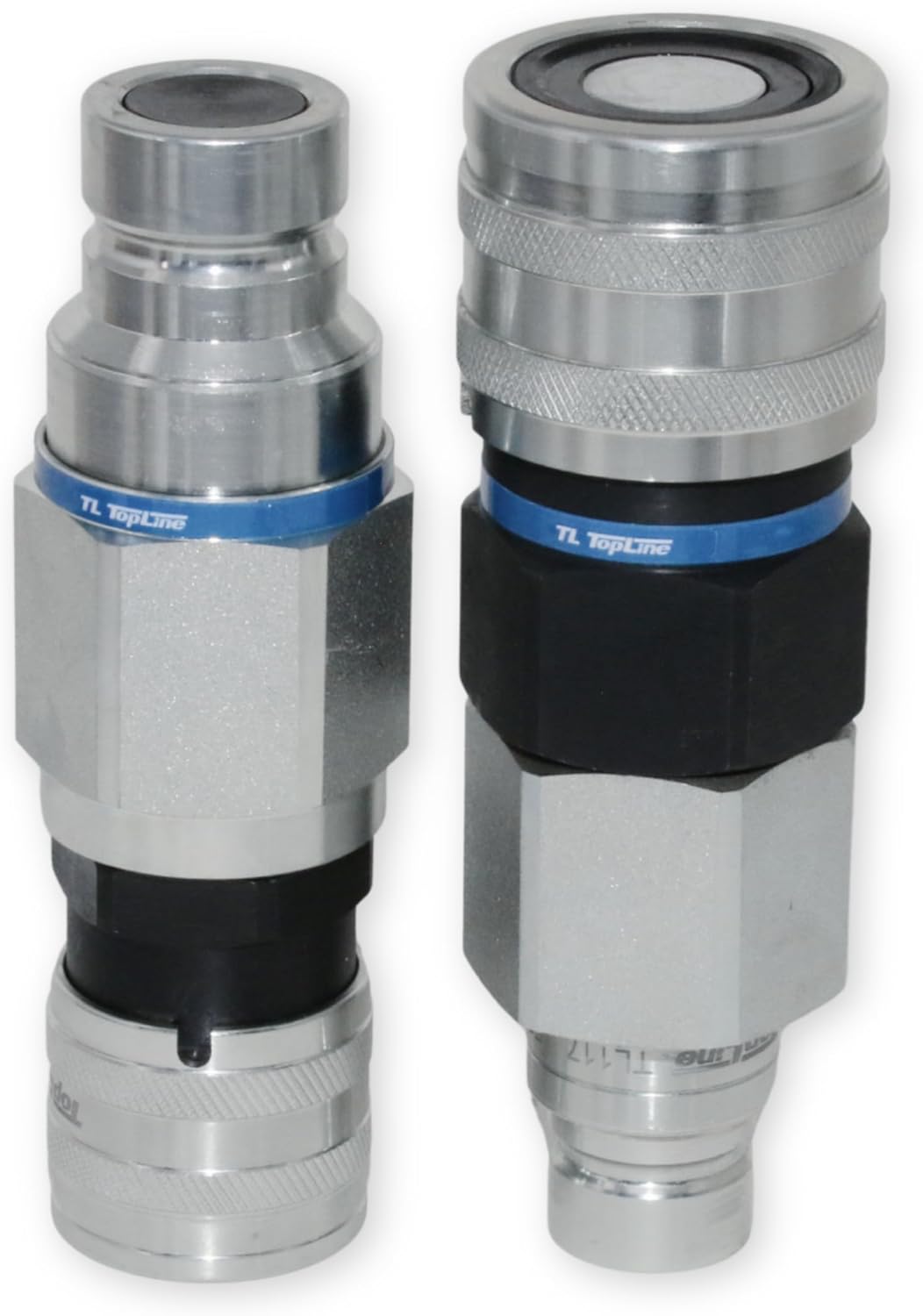 Adapter Set Flat Face Coupler | Converts 1/2 body to 3/4 body | Hydraulic Quick Connect Coupler | ISO 16028 | Heavy-Duty Coupling Set for Bobcat Bulkhead for Skid Steer Loaders | Model TL117