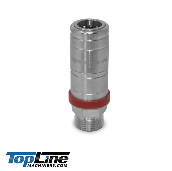 3/4 ORFS Push Pull Valve Breakaway Hydraulic Female Quick Coupler 3CFPV, 1/2 body (TL118)