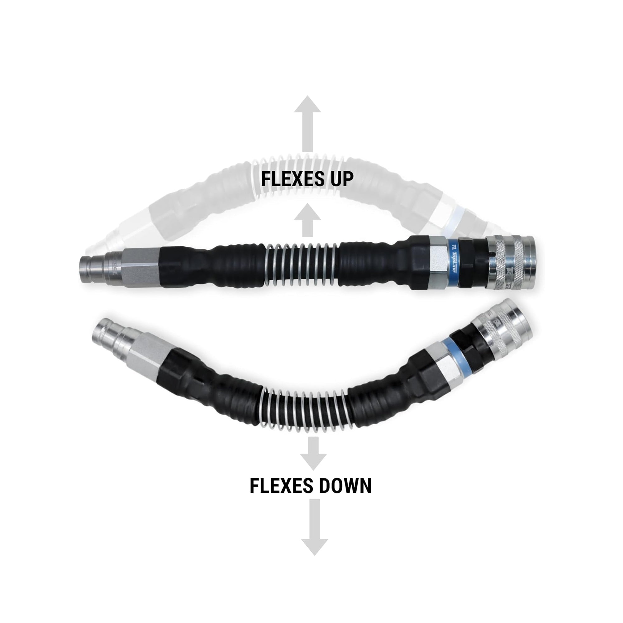 Adapter Set Flat Face Coupler | Converts 1/2 body to 3/8 body | Hydraulic Quick Connect Coupler | ISO 16028 | Model TL144