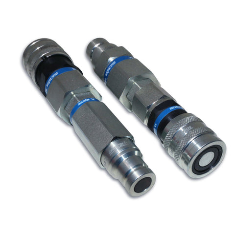 Adapter Set Flat Face Coupler | Converts 1/2 body to 3/8 body | Hydraulic Quick Connect Coupler | ISO 16028 | Model TL144