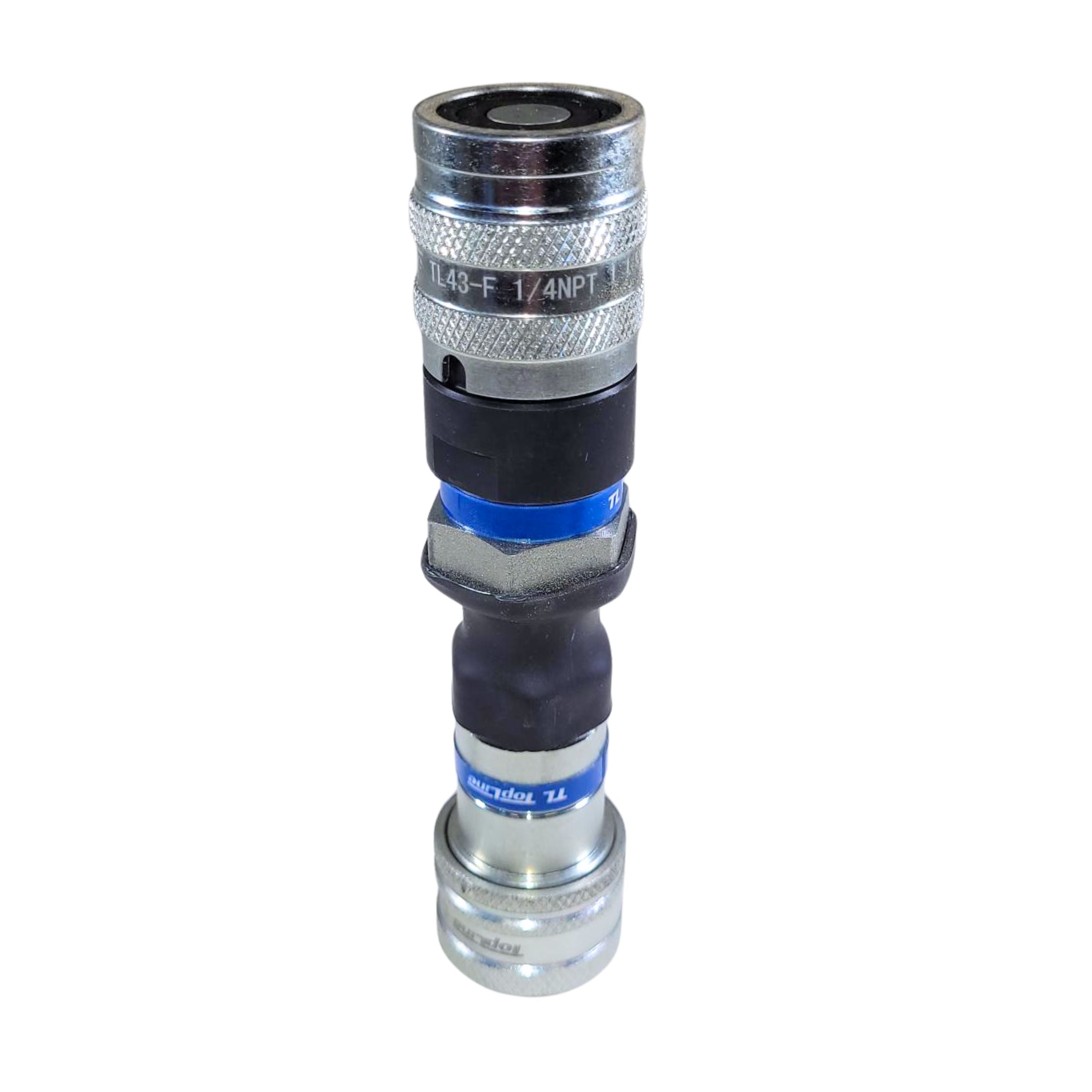 1/4" Female Flat Face to Female Ag Style Hydraulic Quick Connect Coupler Adapter | Heavy-Duty | ISO 16028 to ISO 5675 | Model TL169