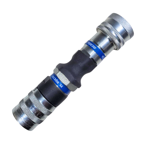 1/4" Female Flat Face to Female Ag Style Hydraulic Quick Connect Coupler Adapter | Heavy-Duty | ISO 16028 to ISO 5675 | Model TL169
