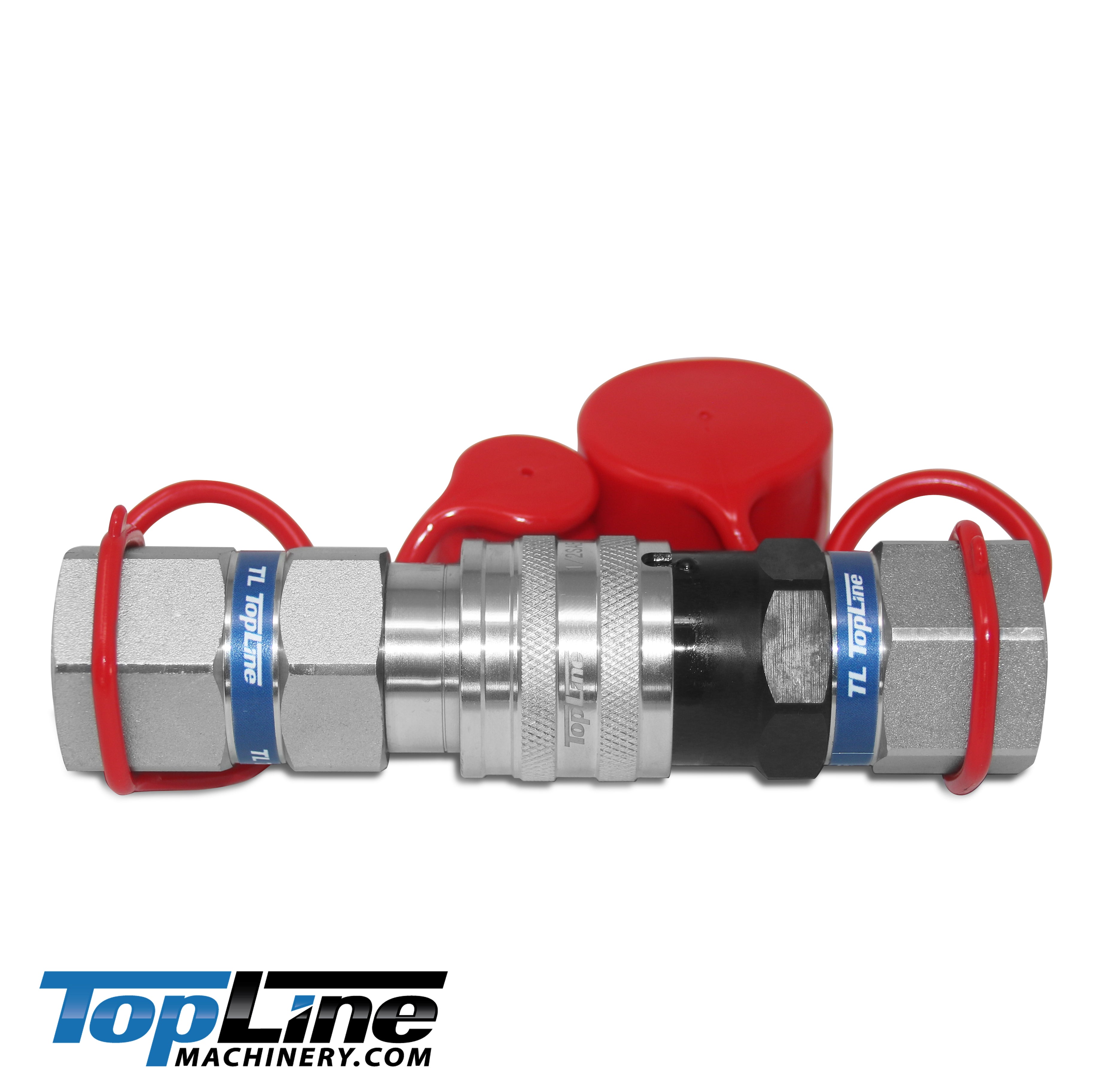 TL19 3/8" NPT Thread Female Flat Face Quick Connect Hydraulic Coupler Skid Steer 1/2" body size Bobcat Skid Steer