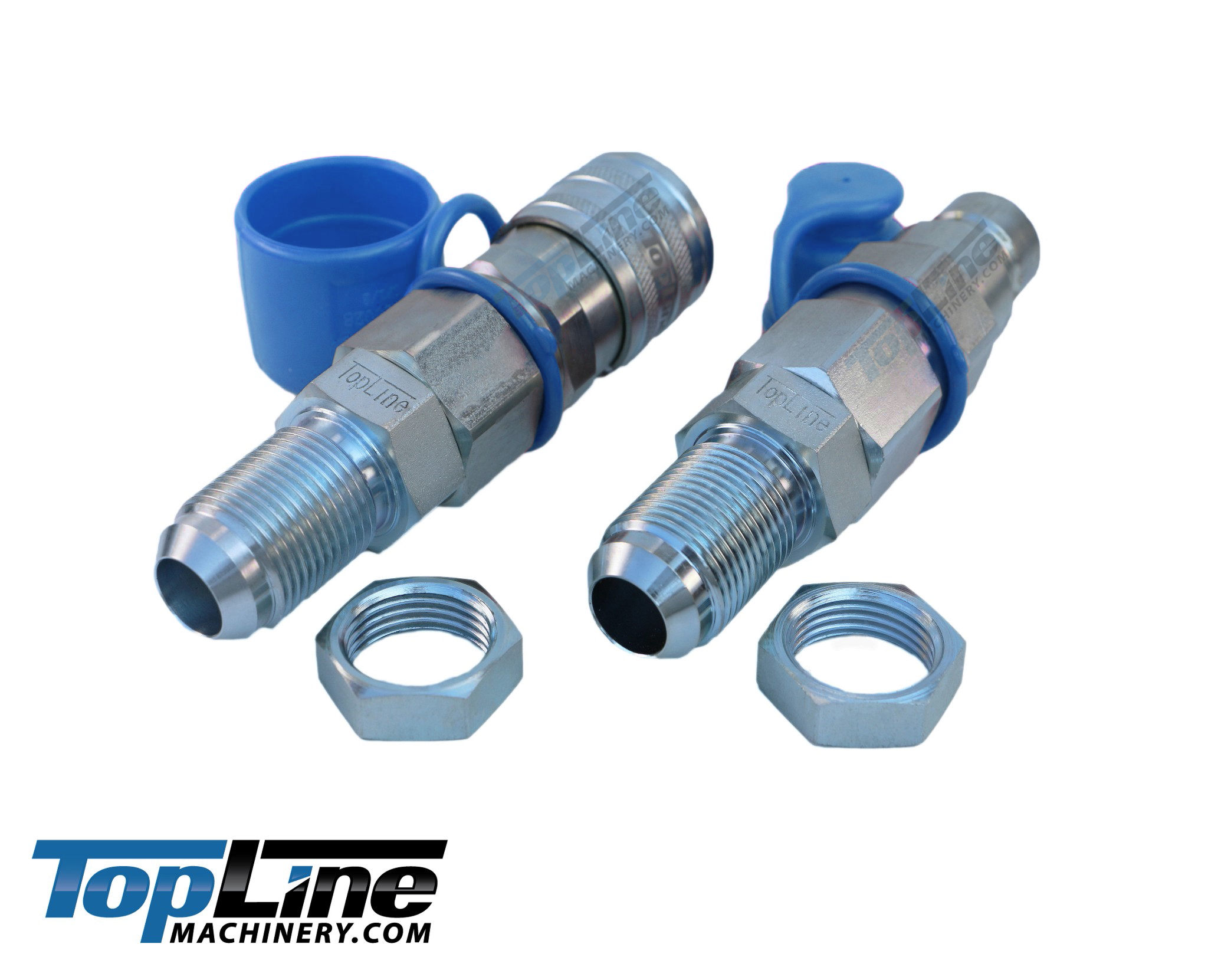TL28 #12 JIC Thread Flat Face High Flow Quick Connect Hydraulic Coupler Bulkhead 5/8" body size for Bobcat Skid Steer Loaders