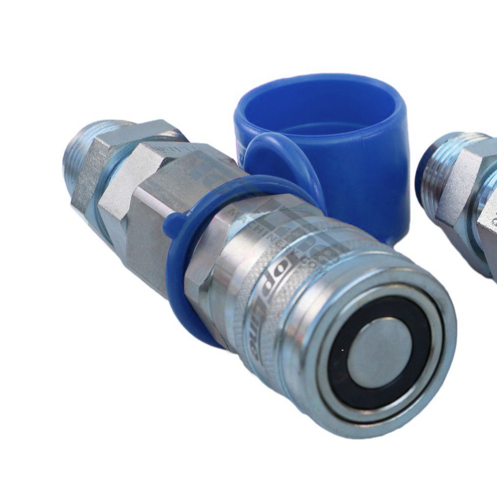 TL20-F #8 JIC Thread Female Flat Face Quick Connect Hydraulic Coupler 1/2" body size Bobcat Skid Steer Loaders