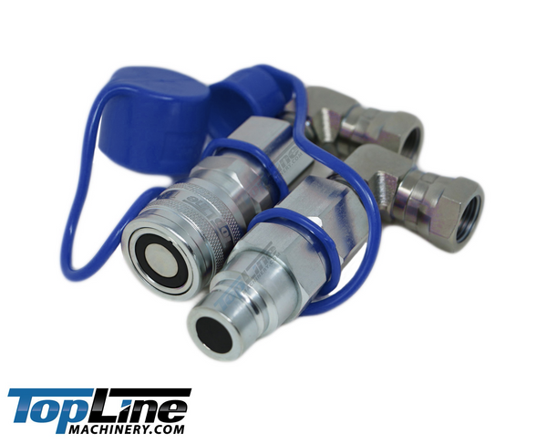 TL23E 1/2 NPT Flat Face Hydraulic Quick Coupler 1/2 body 90 deg. Elbow Bobcat