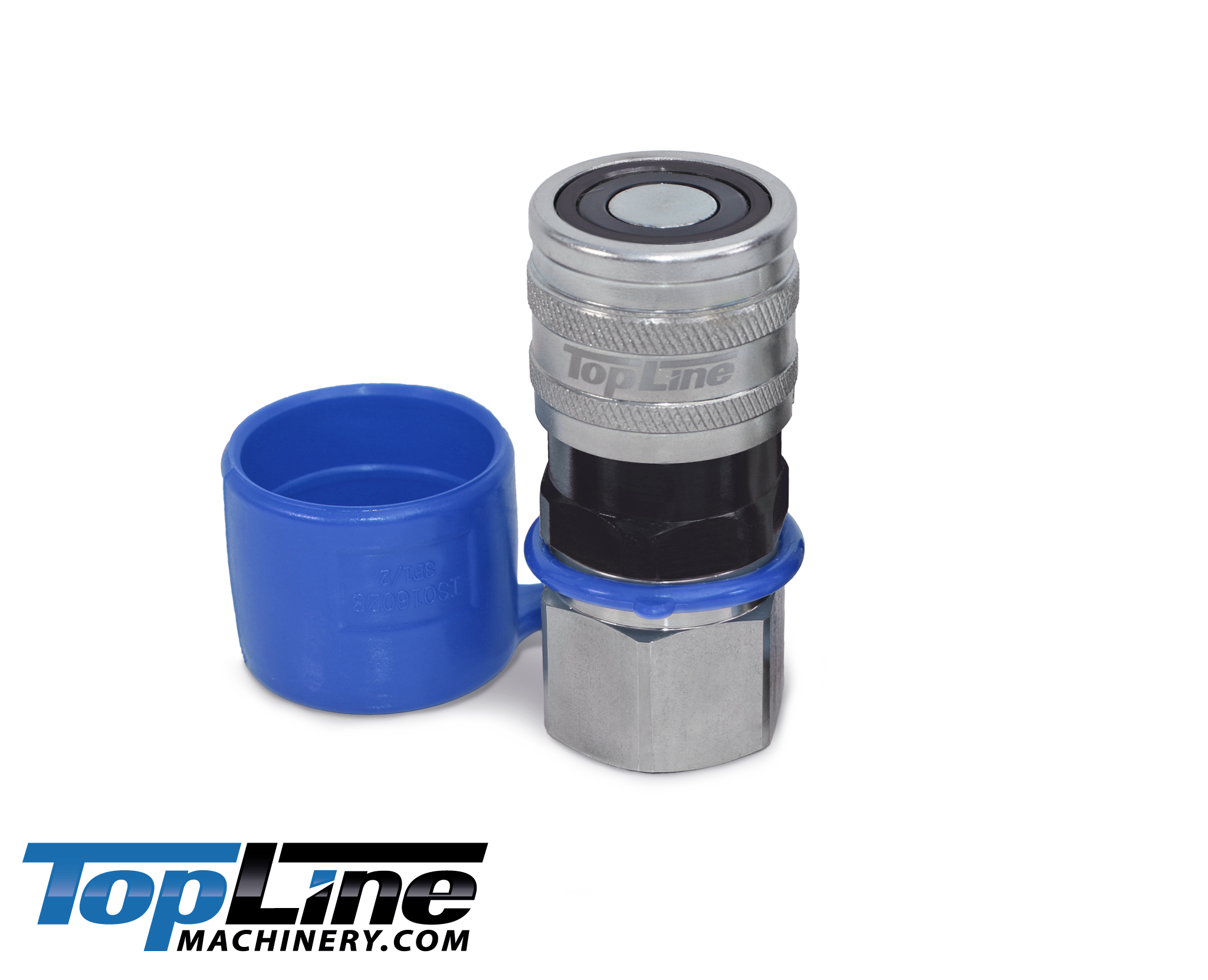 TL19-F 3/8" NPT Thread Female Flat Face Quick Connect Hydraulic Coupler Skid Steer 1/2" body size Bobcat Skid Steer