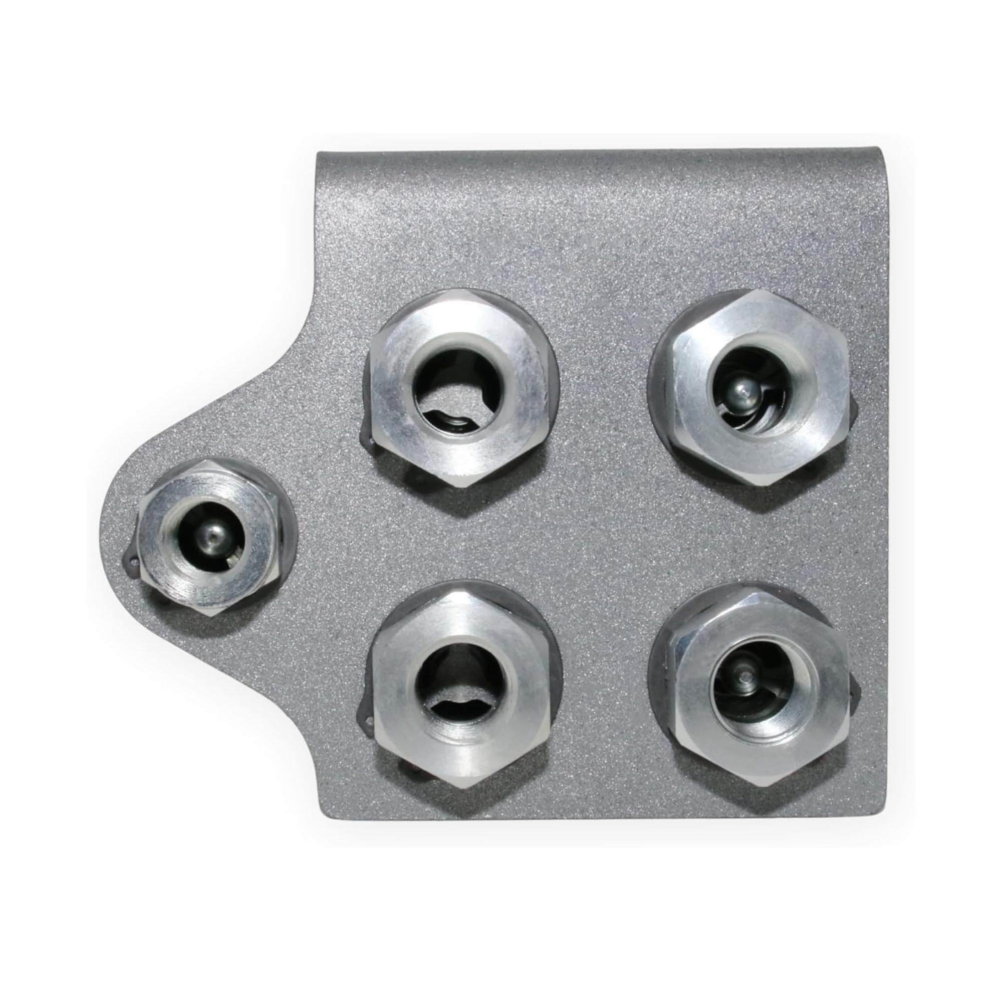 1/2" Flat Face Hydraulic Quick Connect Coupler Set, 1/2" NPT with 3/8" Drain Line Coupler, ISO 16028, Heavy-Duty Steel, Includes Mounting Bracket, Fits Skid Steer Bobcat Attachments - TL23DB-4