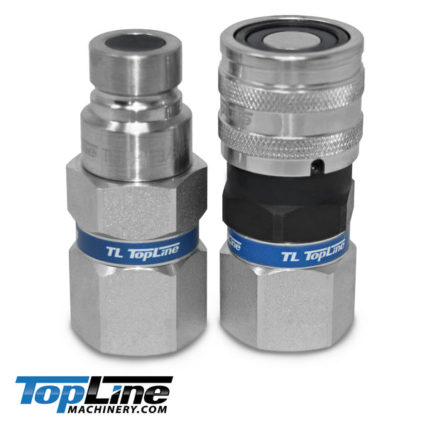TL41 3/8 NPT Thread Flat Face Quick Connect Hydraulic Couplers 3/8 body  size for Bobcat Skid Steer Loaders
