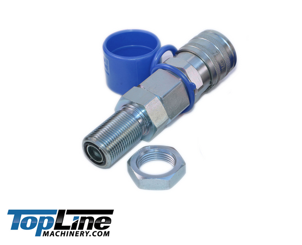 TL104-F 3/4" ORFS Thread Female Flat Face Quick Connect Hydraulic Coupler Bulkhead 1/2" body size for John Deere mini excavator