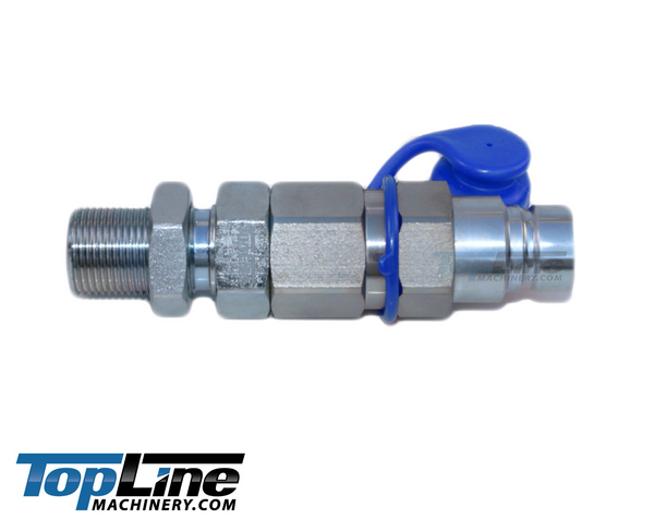 John Deere AT312876 Interchange Hydraulic Male Flat Face Quick Coupler with caps