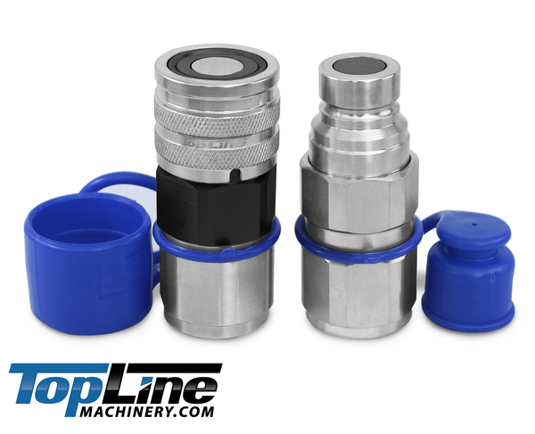 TL27 3/4" SAE Thread Flat Face High Flow Quick Connect Hydraulic Coupler 5/8" body size for Bobcat Skid Steer Loaders