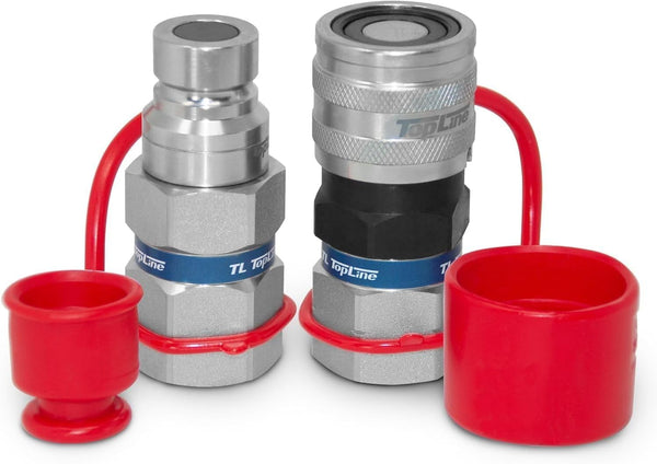 TL30 3/4" NPT Thread Flat Face Quick Connect Hydraulic Coupler 1/2" body size for Bobcat Skid Steer Loaders