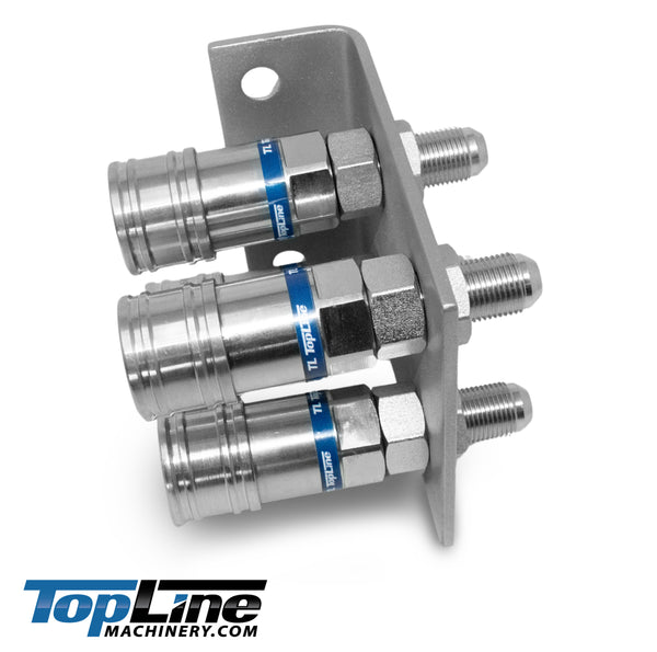 TL32B-4 Hydraulic Quick Coupling 1/2'' JIC bulkhead with Mounting Bracket Set