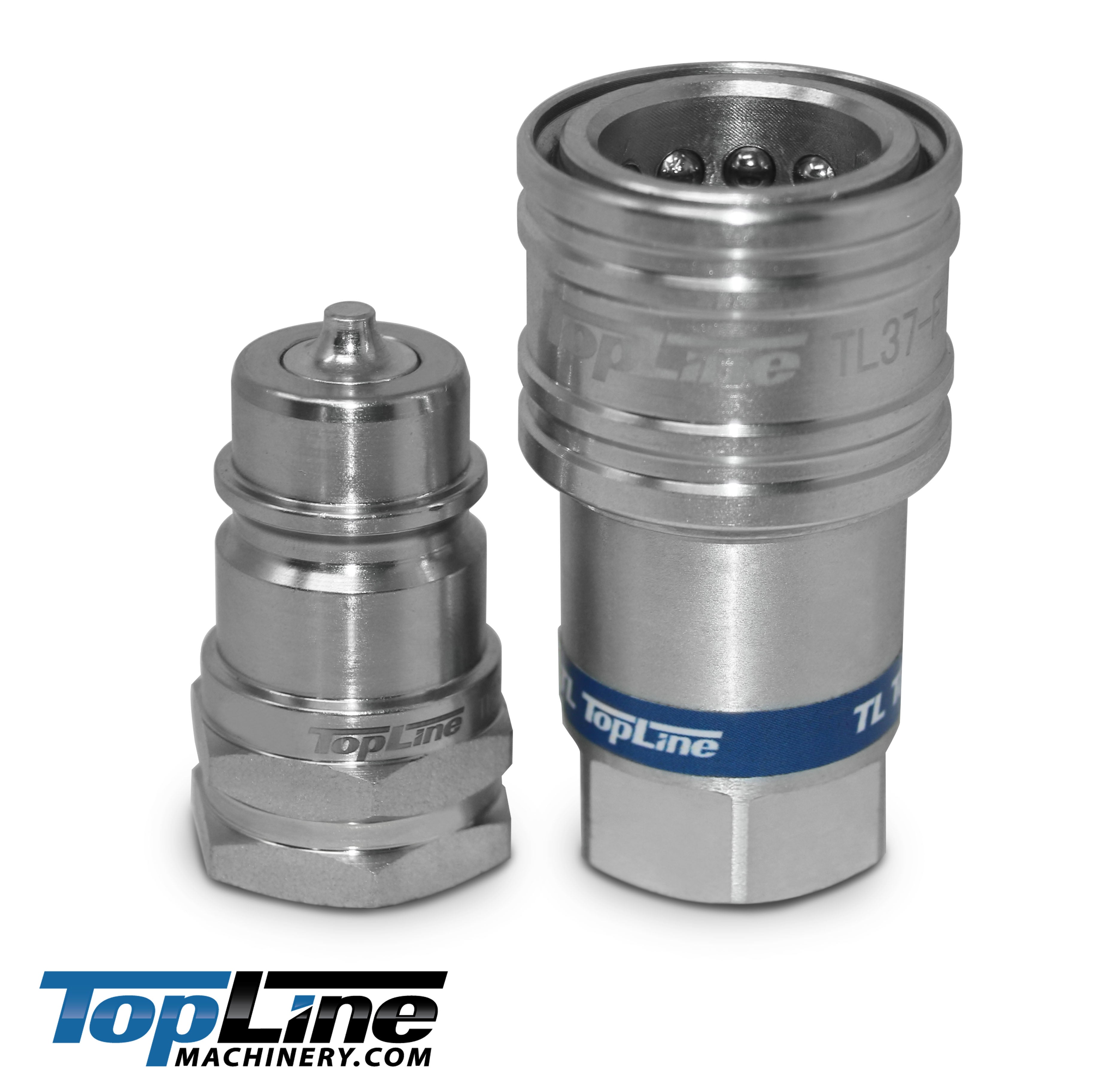 1/2" NPT Thread Ag Quick Connect Hydraulic Poppet style Coupler 1/2" body size for Tractor Implements | TL37