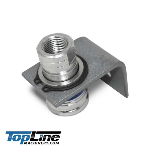 1/2" Body 1/2" NPT AG Thread | Agricultural Couplers Hydraulic Quick Connect with Break Away Mounting Bracket | ISO 5675 | Skid Steer Bobcat Attachment | Push/Pull Heavy-Duty Coupling | Model TL39B-1