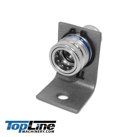 1/2" Body 1/2" NPT AG Thread | Agricultural Couplers Hydraulic Quick Connect with Break Away Mounting Bracket | ISO 5675 | Skid Steer Bobcat Attachment | Push/Pull Heavy-Duty Coupling | Model TL39B-1