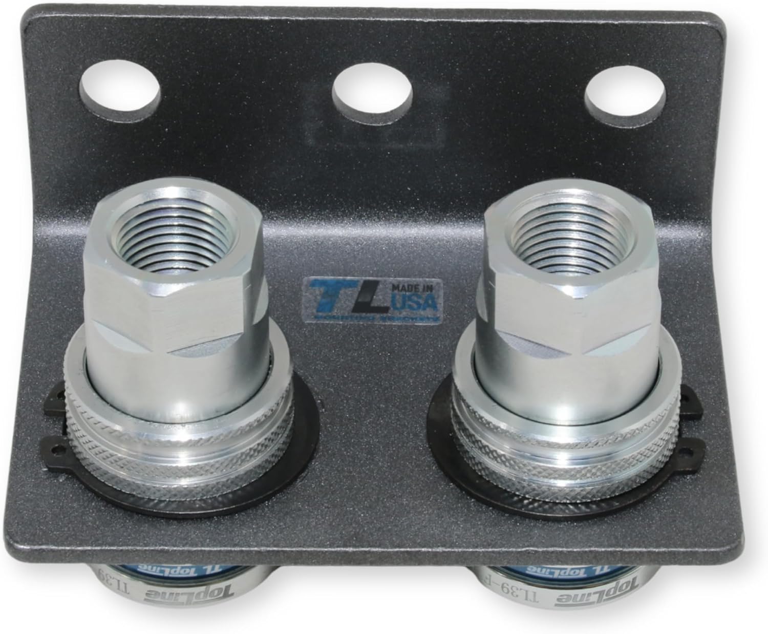 1/2" Body 1/2" NPT AG Thread | Agricultural Couplers Hydraulic Quick Connect with Break Away Mounting Bracket | ISO 5675  Ag Pioneer Style Couplers | Push/Pull Heavy-Duty Coupling | Model TL39B-2