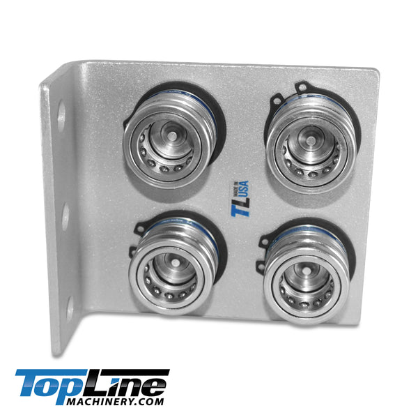 1/2" Body 1/2" NPT AG Thread | Agricultural Couplers Hydraulic Quick Connect with Break Away Mounting Bracket | ISO 5675 | Skid Steer Bobcat Attachment | Push/Pull Heavy-Duty Coupling | Model TL39B-4