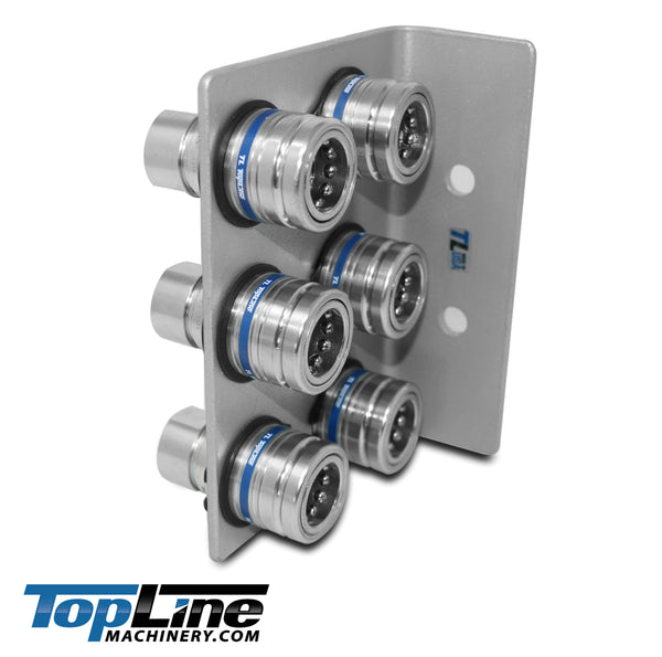 1/2" Body 1/2" NPT AG Thread | Agricultural Couplers Hydraulic Quick Connect with Break Away Mounting Bracket | ISO 5675 Ag Pioneer Style Couplers | Push/Pull Heavy-Duty Coupling | Model TL39B-6