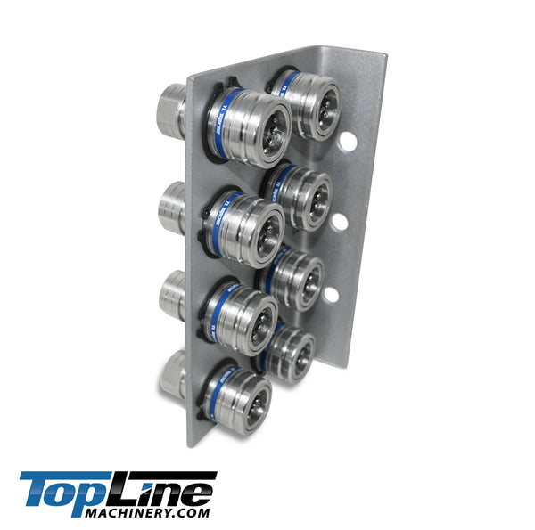 1/2" Body 1/2" NPT AG Thread | Agricultural Couplers Hydraulic Quick Connect with Break Away Mounting Bracket | ISO 5675 | Skid Steer Bobcat Attachment | Push/Pull Heavy-Duty Coupling | Model TL39B-8