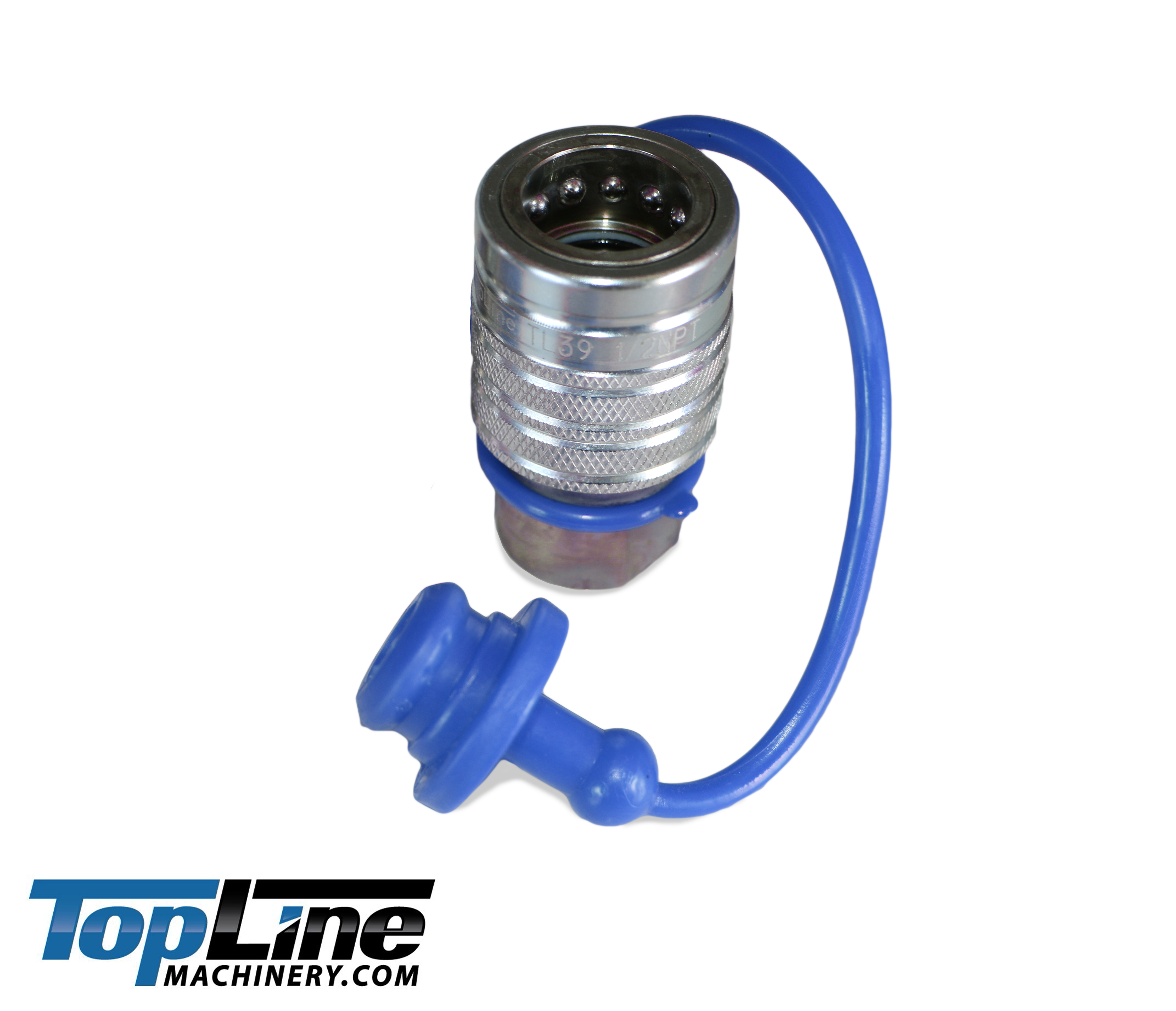 TL39-F 1/2" NPT Thread Female Ag Quick Connect Hydraulic Poppet style Coupler Easy Push/Pull Design 1/2" body size for Tractor Bobcat Skid Steer Loaders Implements