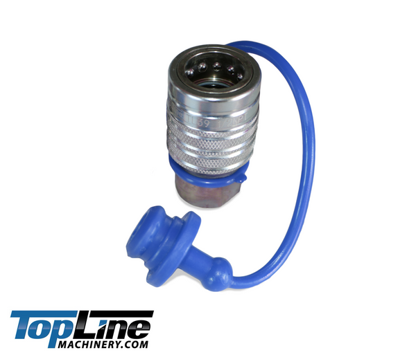 TL39-F 1/2" NPT Thread Female Ag Quick Connect Hydraulic Poppet style Coupler Easy Push/Pull Design 1/2" body size for Tractor Bobcat Skid Steer Loaders Implements