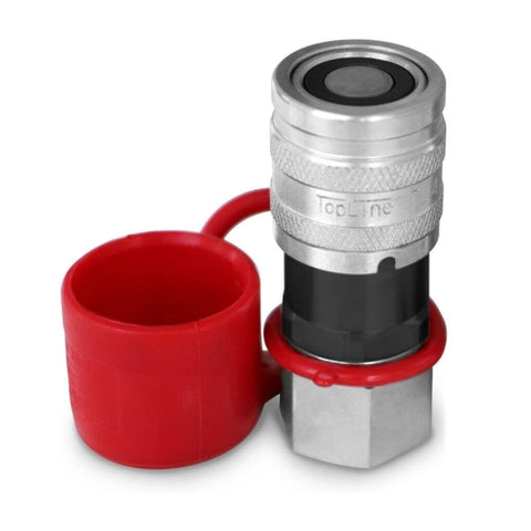 TL41-F 3/8" NPT Thread Female Flat Face Quick Connect Hydraulic Couplers | 3/8" body size