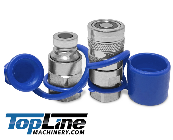 TL43 1/4" NPT Thread Flat Face Quick Connect Hydraulic Couplers 1/4" body size for Bobcat Skid Steer Loaders
