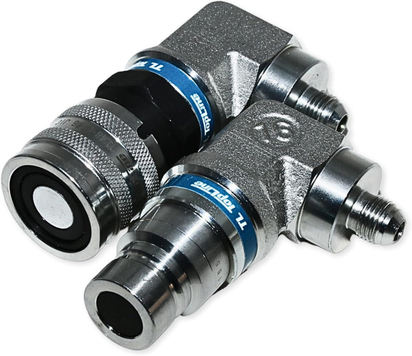 TL48 1/2" Body 90 deg. Elbow 3/8” JIC Thread Flat Face Quick Connect Coupler