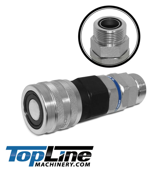 1" ORFS Male Thread - 3/4" High Flow Flat Face Hydraulic Quick Connect Coupling TL151