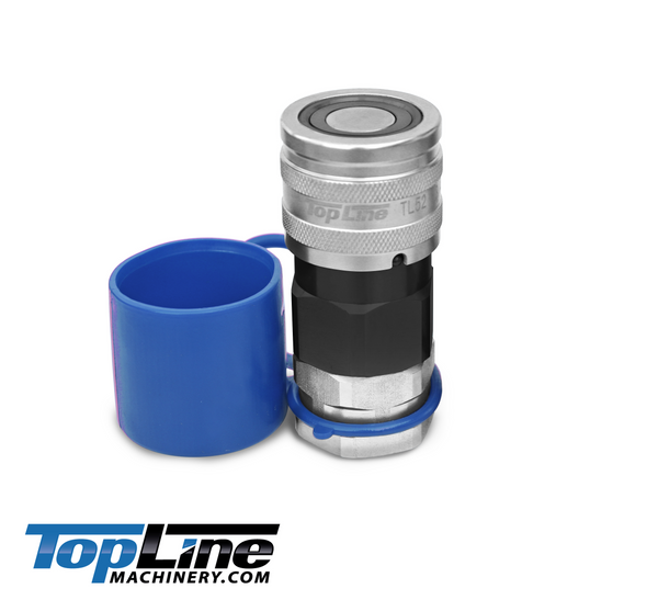 TL52-F 3/4" NPT Thread Female Flat Face High Flow Quick Connect Hydraulic Coupler 3/4" body size for Bobcat Skid Steer Loaders