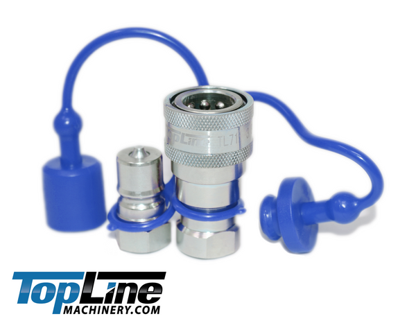 TL77 3/8″ NPT ISO 7241-A Quick Disconnect Hydraulic Coupler Set Poppet Valve