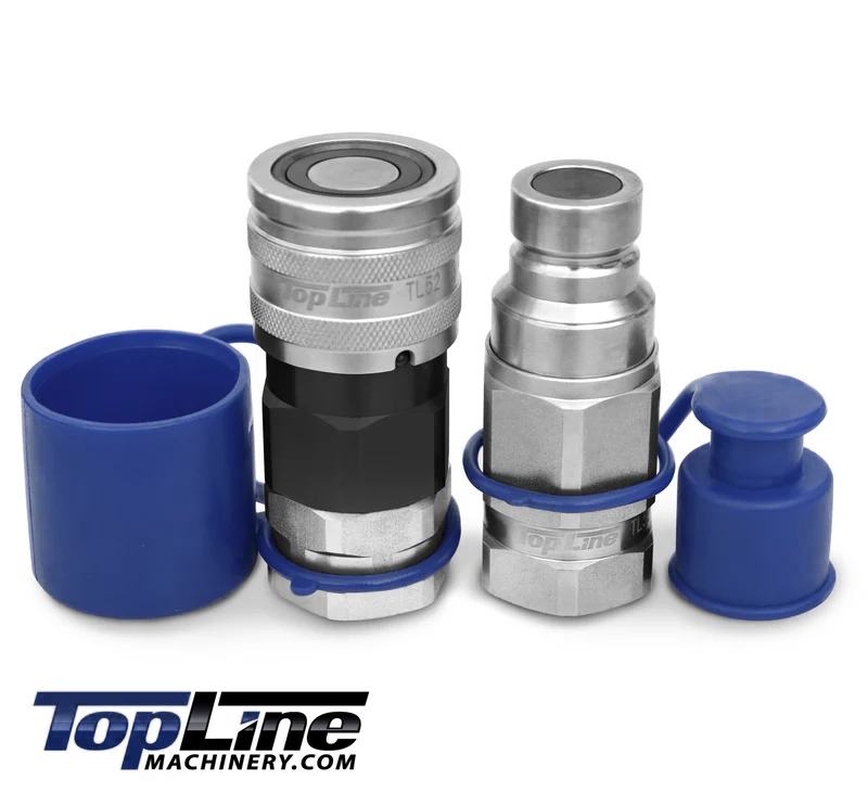 TL52 3/4" NPT Thread Flat Face High Flow Quick Connect Hydraulic Coupler 3/4" body size for Bobcat Skid Steer Loaders