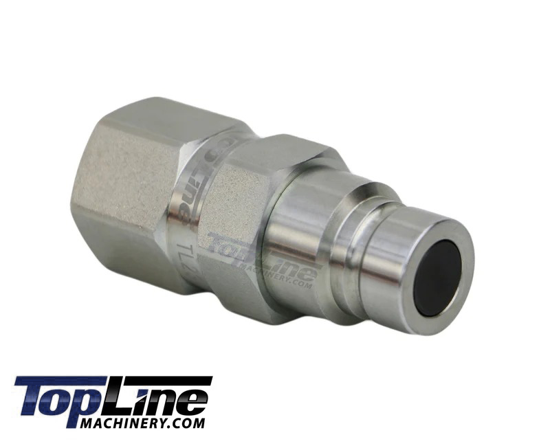 TL22-M 3/4" SAE Thread Flat Face Quick Connect Hydraulic Male Coupler 1/2" body size for Bobcat Skid Steer Loaders