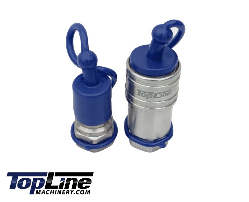 TL49 3/4" NPT Thread Ag Hydraulic Quick Connect Coupler Poppet Valve Set, 3/4 body size