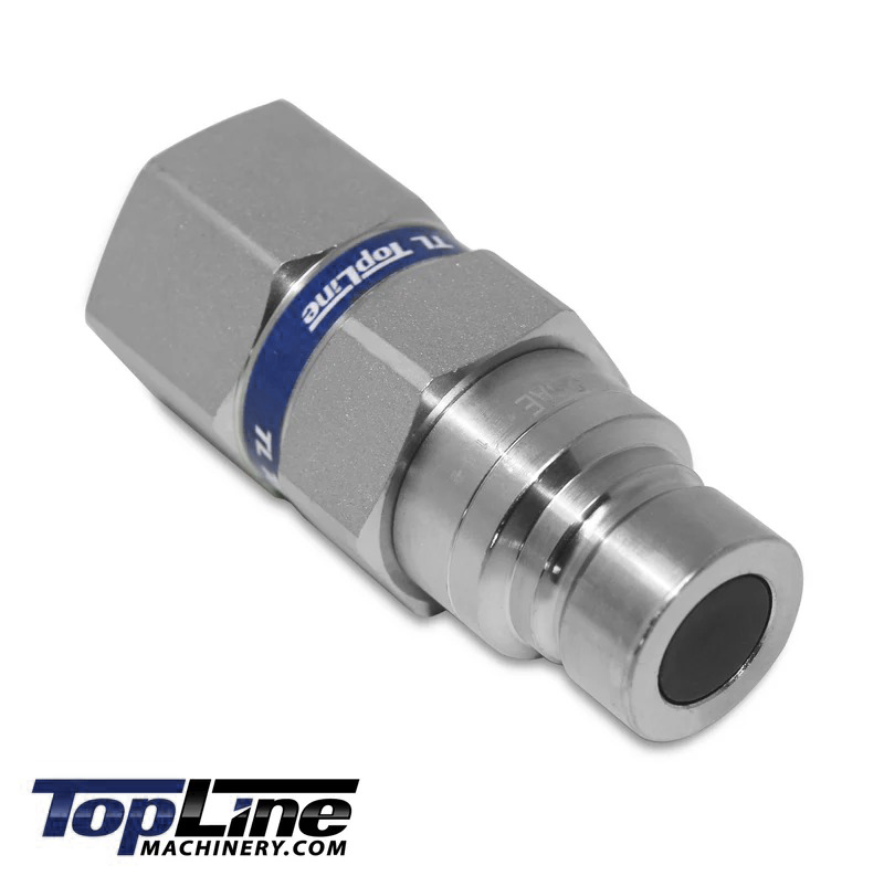 TL19 3/8" NPT Thread Female Flat Face Quick Connect Hydraulic Coupler Skid Steer 1/2" body size Bobcat Skid Steer