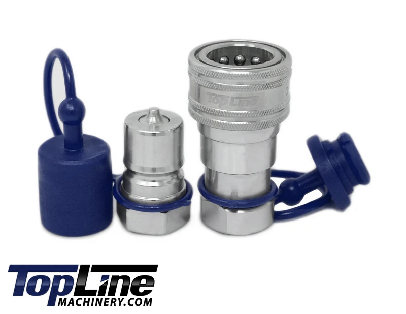TL74 3/8" SAE Thread Quick Disconnect Hydraulic Coupler Set, 1/4" ISO 7241-B