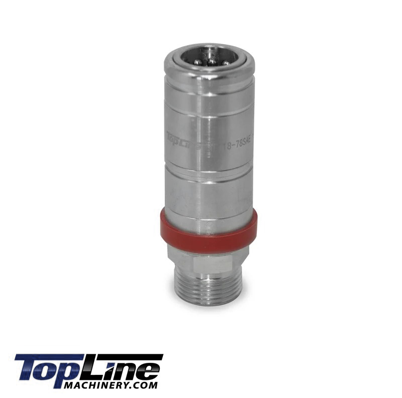 3/4 ORFS Push Pull Valve Breakaway Hydraulic Female Quick Coupler 3CFPV, 1/2 body (TL118)
