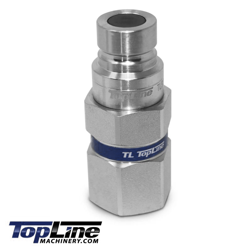 TL21-M 5/8" SAE Thread Flat Face Quick Connect Hydraulic Coupler Male 1/2" body size Bobcat Skid Steer Loaders