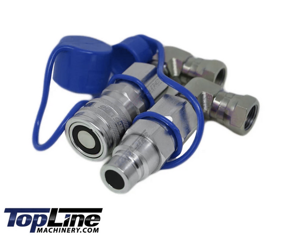 TL23E 1/2 NPT Flat Face Hydraulic Quick Coupler 1/2 body 90 deg. Elbow Bobcat