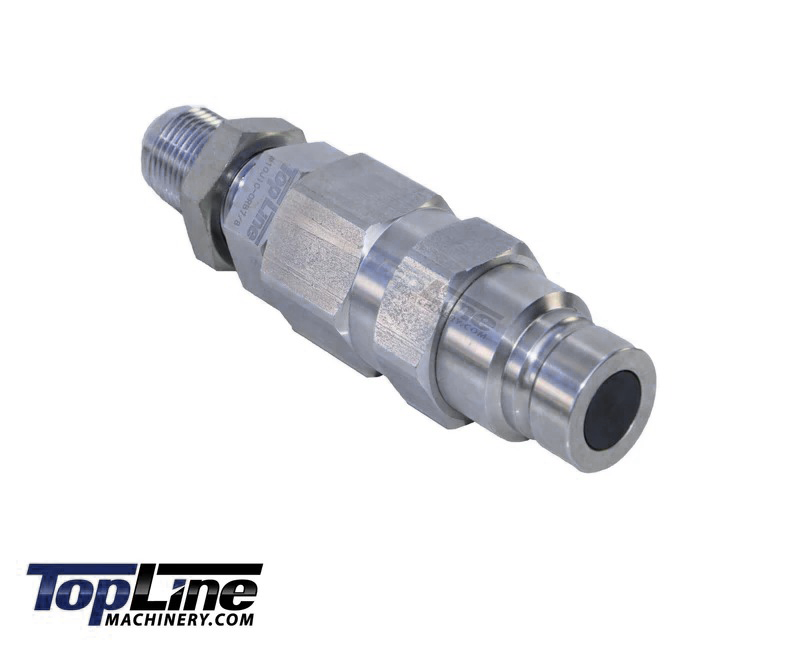 GEHL 131952 Replacement Male Flat Face Quick Connect Hydraulic Coupler Bulkhead Skid Steer Loaders TL24-M
