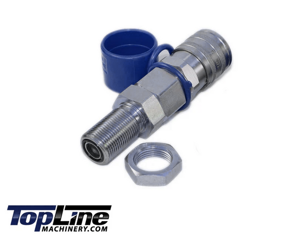 TL104-F 3/4" ORFS Thread Female Flat Face Quick Connect Hydraulic Coupler Bulkhead 1/2" body size for John Deere mini excavator