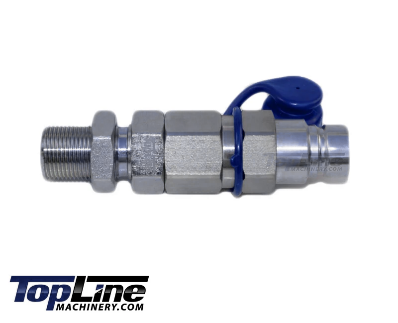 John Deere AT312876 Interchange Hydraulic Male Flat Face Quick Coupler with caps