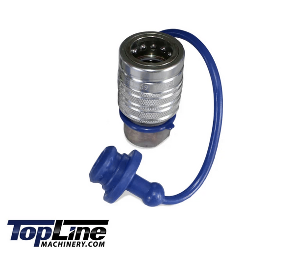 TL39-F 1/2" NPT Thread Female Ag Quick Connect Hydraulic Poppet style Coupler Easy Push/Pull Design 1/2" body size for Tractor Bobcat Skid Steer Loaders Implements