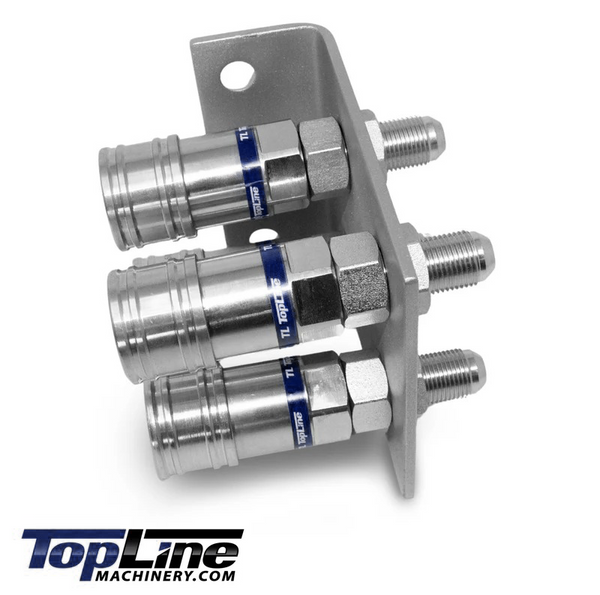 TL32B-4 Hydraulic Quick Coupling 1/2'' JIC bulkhead with Mounting Bracket Set