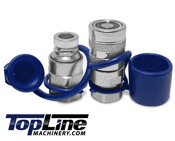 TL43 1/4" NPT Thread Flat Face Quick Connect Hydraulic Couplers 1/4" body size for Bobcat Skid Steer Loaders