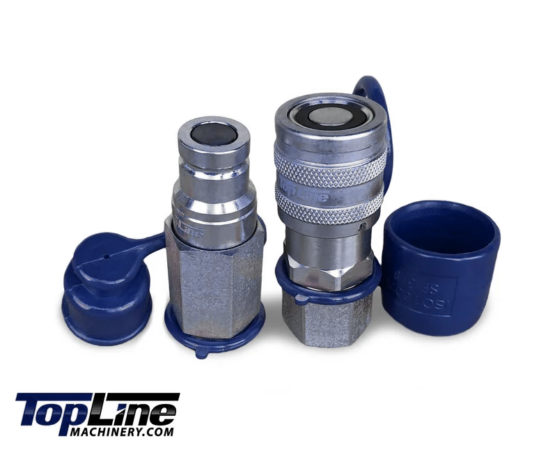 TL44 1/2" NPT Thread 3/8" body size Flat Face Quick Connect Hydraulic Couplers  for Bobcat Skid Steer Loaders
