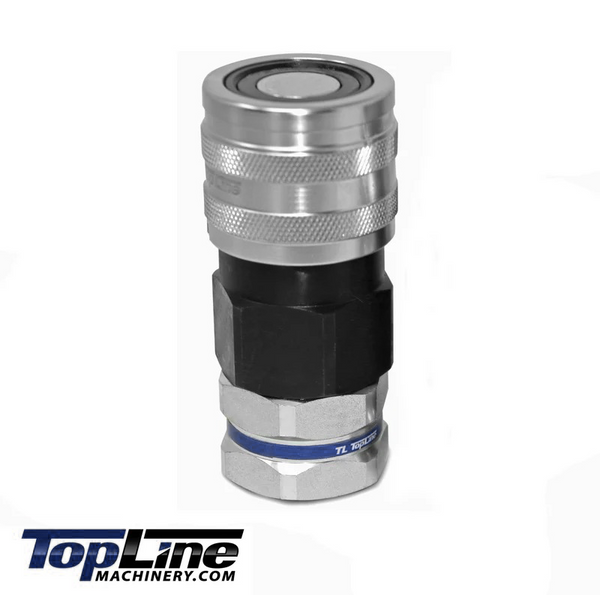 TL51-F 1" SAE Thread Female  Flat Face High Flow Quick Connect Hydraulic Coupler 3/4" body size for Bobcat Skid Steer Loaders